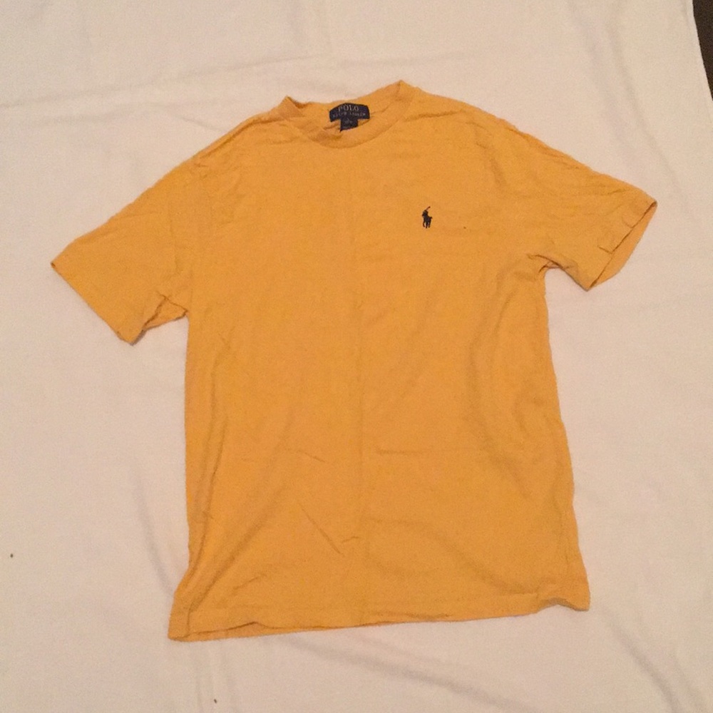 Youth Lg Yellow Polo Crew Neck t-shirt